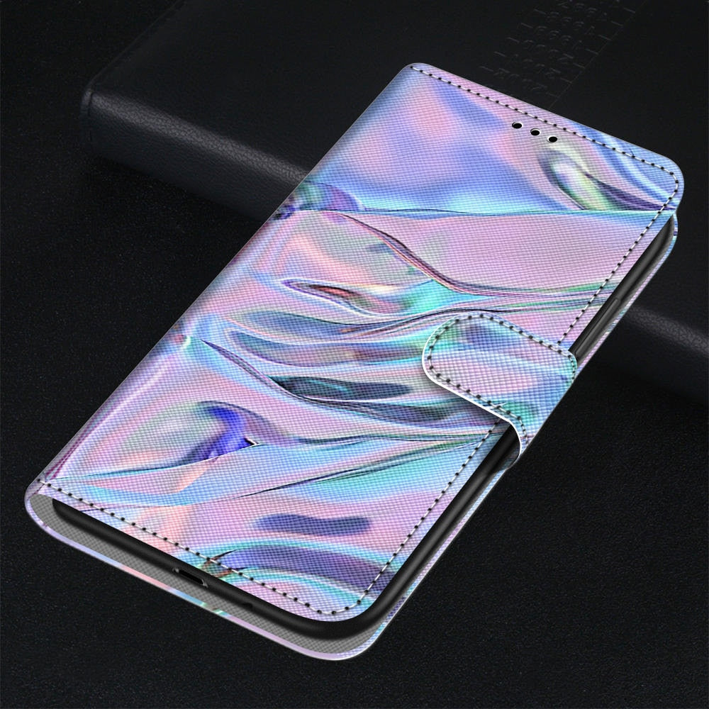 Anymob Samsung Case Northern Lights Color Magnetic Flip Leather Card Slot Wallet Phone Cover Protection-Mobile Phone Cases-PEROZ Accessories