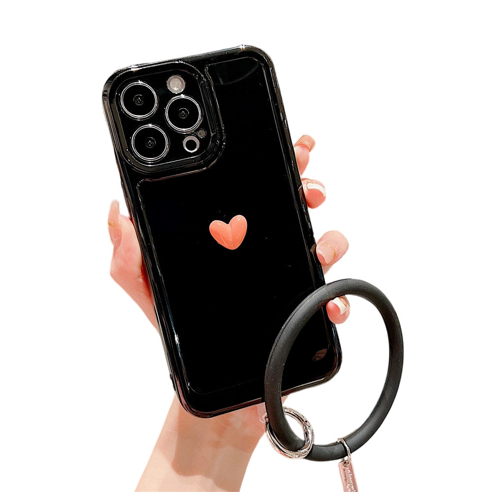 Anymob iPhone Black And Orange 3D Love Heart Bracelet Phone Case Shockproof Soft Silicone Cover-Mobile Phone Cases-PEROZ Accessories