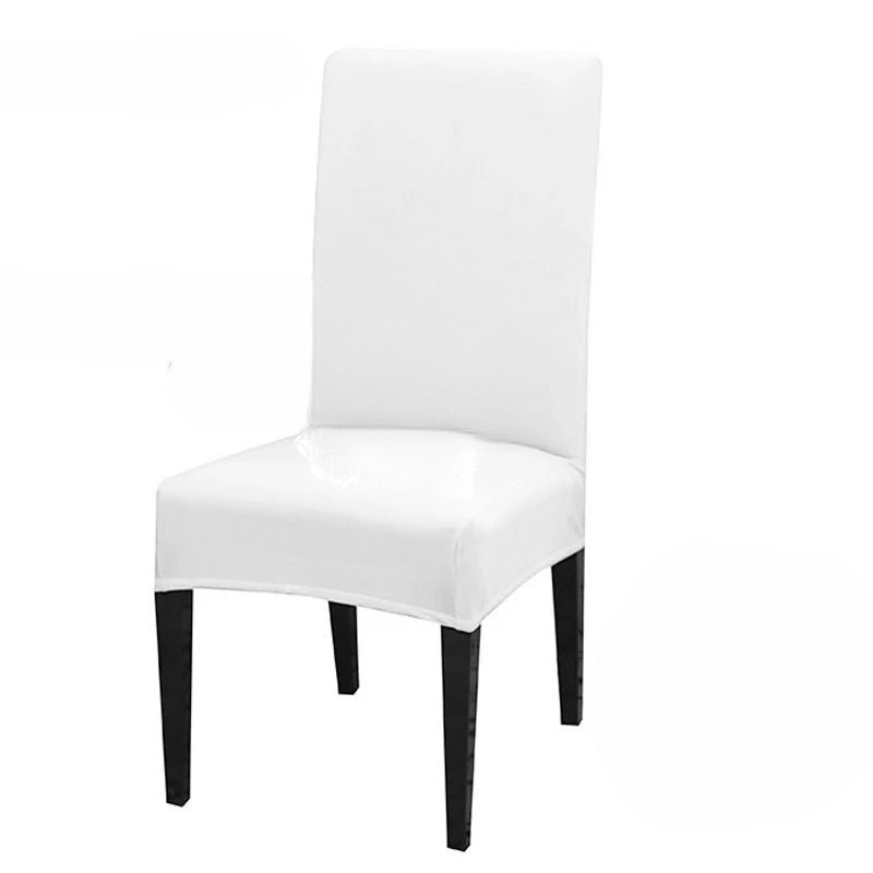 Anyhouz Chair Cover White with Anti-Dirt and Waterproof Elastic Material for Dining Room Kitchen Wedding Hotel Banquet Restaurant-Chair Cover-PEROZ Accessories