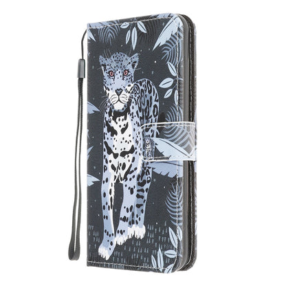 Anymob iPhone Case Black Cheetah Leather Flip Wallet Cartoon Stand Phone Cases Cover-Mobile Phone Cases-PEROZ Accessories