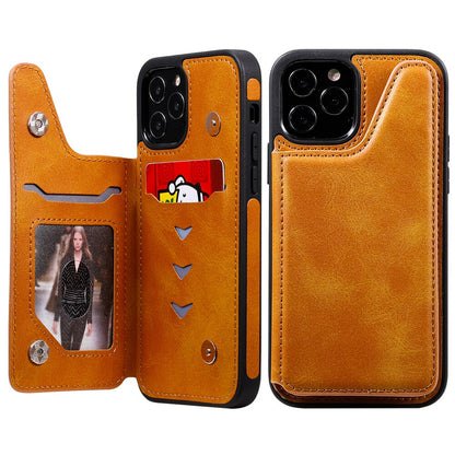 Anymob iPhone Yellow Business Flip Case Wallet Leather Shell Cover-Mobile Phone Cases-PEROZ Accessories