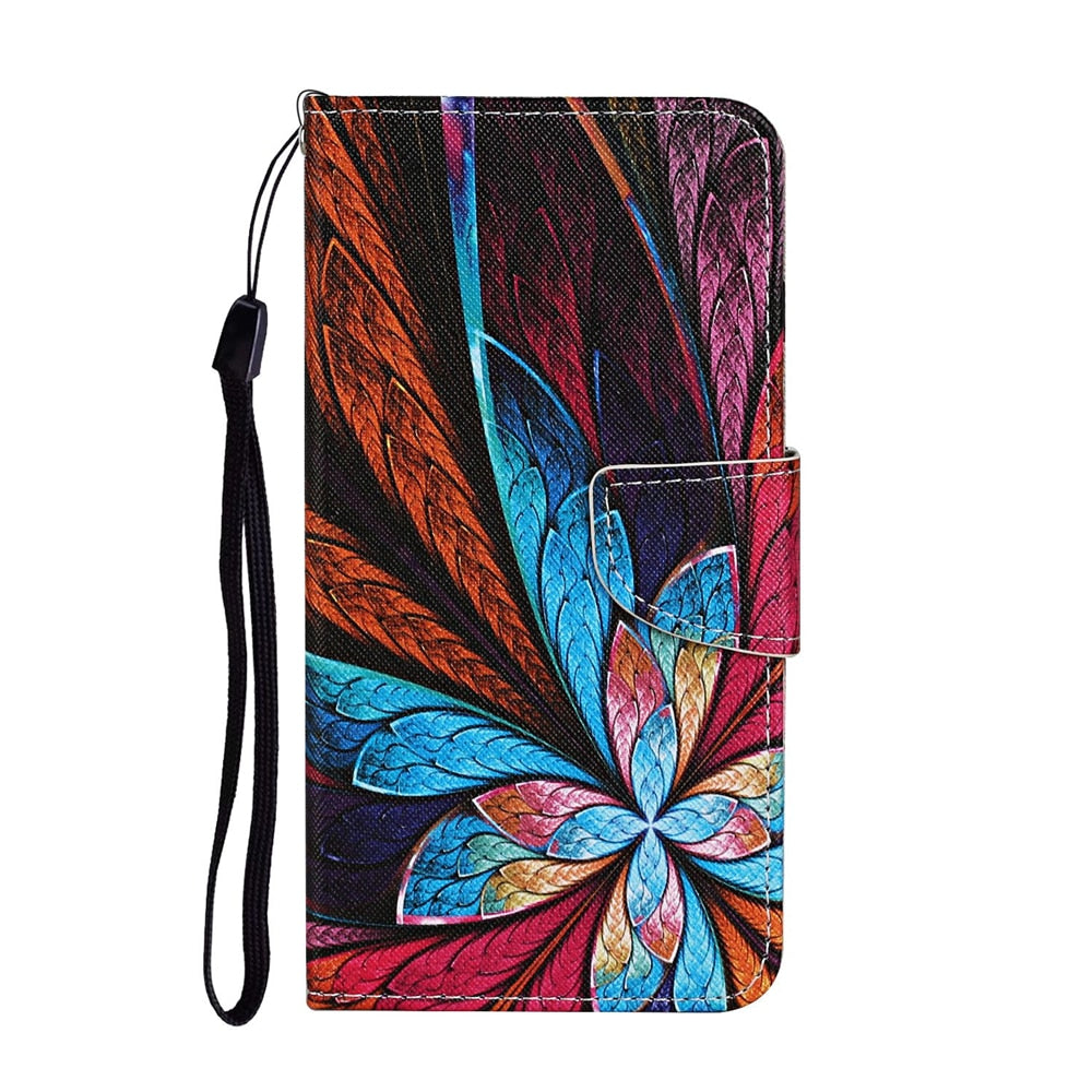 Anymob Samsung Multicolor Abstract Flip Wallet Phone Case Leather Stand Function Cover-Mobile Phone Cases-PEROZ Accessories