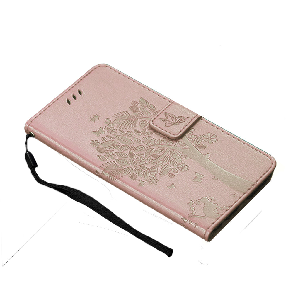 Anymob Huawei Baby Pink Leather Flip Case Wallet Cover Cat Phone Shell-PEROZ Accessories