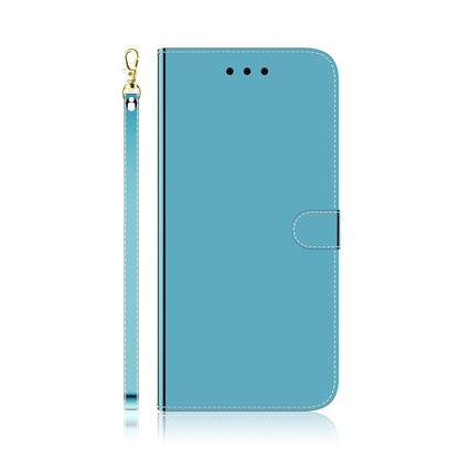 Anymob iPhone Light Blue Smooth Surface Mirror Leather Case Flip Wallet With Card Slots Cover-Mobile Phone Cases-PEROZ Accessories