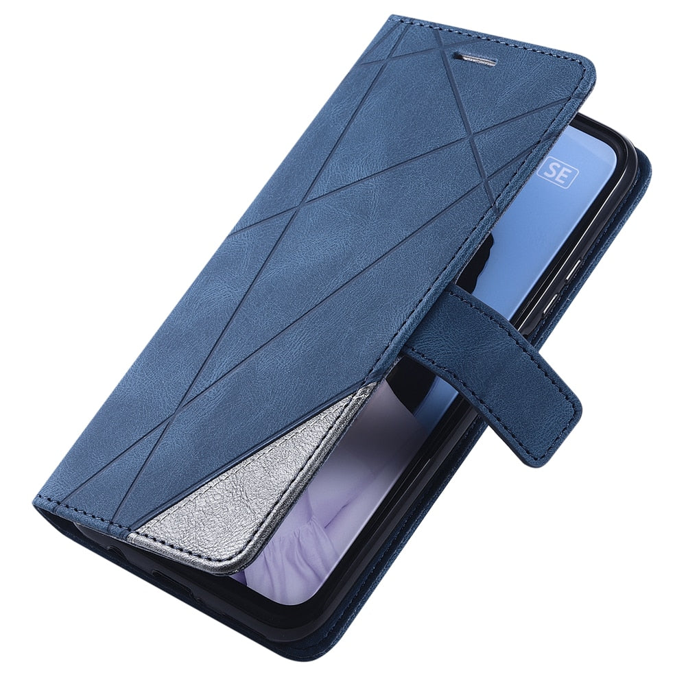Anymob Huawei Case Blue Leather Flip Cover Wallet Phone Bag Shell Protection-Mobile Phone Cases-PEROZ Accessories