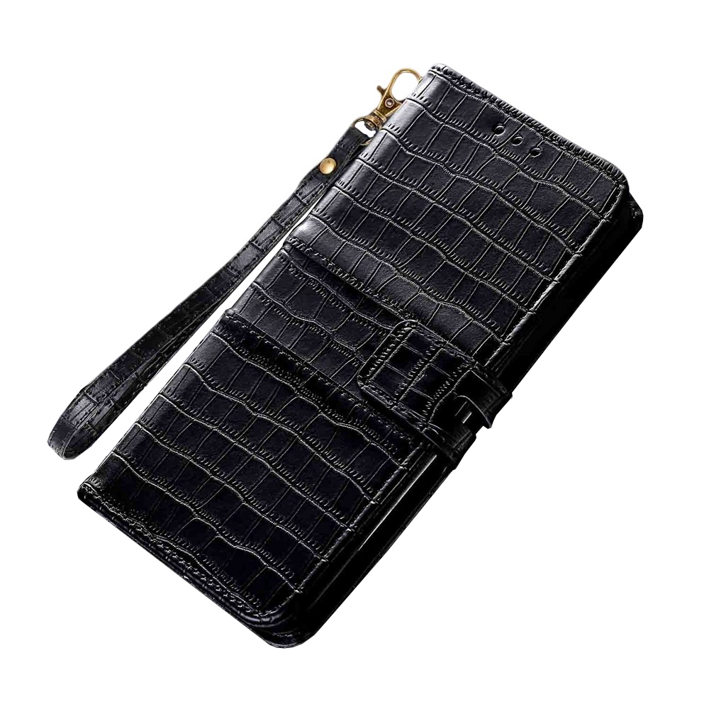 Anymob Samsung Black Leather Case Cover 3D Flip Wallet Phone Protection-Mobile Phone Cases-PEROZ Accessories