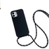 Anymob iPhone Case Black Crossbody Necklace Strap Lanyard Cord Soft Silicone Cover-Mobile Phone Cases-PEROZ Accessories