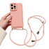 Anymob iPhone Case Pink Crossbody Necklace Strap Lanyard with Card Holder Silicone Cover-Mobile Phone Cases-PEROZ Accessories