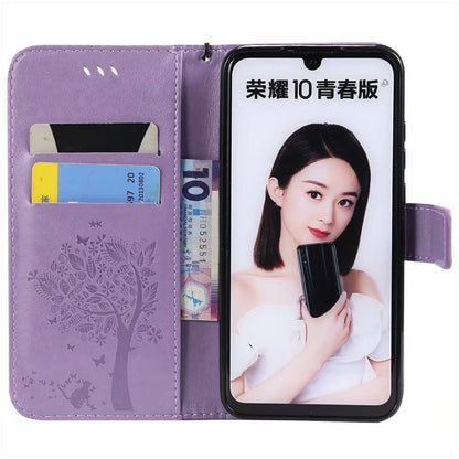 Anymob Huawei Phone Case Green 3D Tree Flip Leather Wallet Cover-PEROZ Accessories