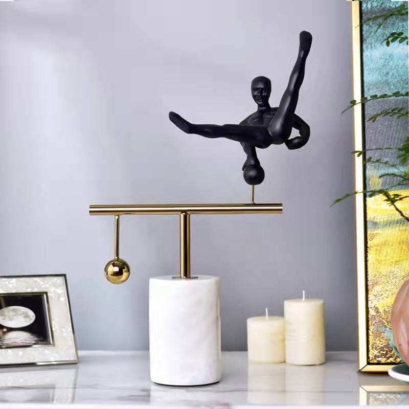 Anyhouz 40cm Abstract Human Sculpture Tabletop Home Decor Modern Art Living Room Display House Decorative Crafts Ornaments with Resin Base-Tabletop Decor-PEROZ Accessories