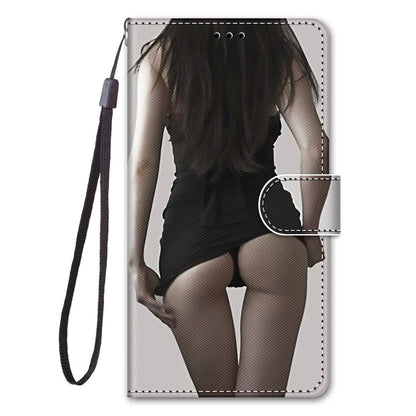 Anymob iPhone Case Black Lady Lovely Cartoon Cat Phone Bag Flip Wallet Leather Protection Cover-Mobile Phone Cases-PEROZ Accessories