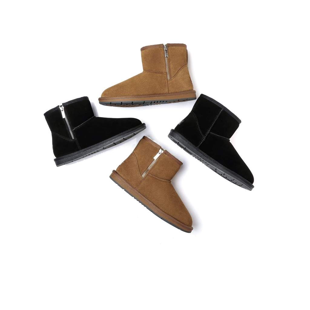 Australian Shepherd Mini Zipper UGG Boots-Boots-PEROZ Accessories