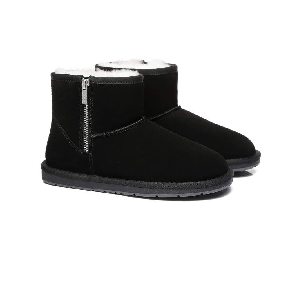 Australian Shepherd Mini Zipper UGG Boots-Boots-PEROZ Accessories