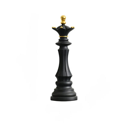 Anyhouz Home Figurine Chess Piece Black Queen Medium Resin for Living Room Desktop Decoration Accessories Gifts-Sculptures &amp; Statues-PEROZ Accessories
