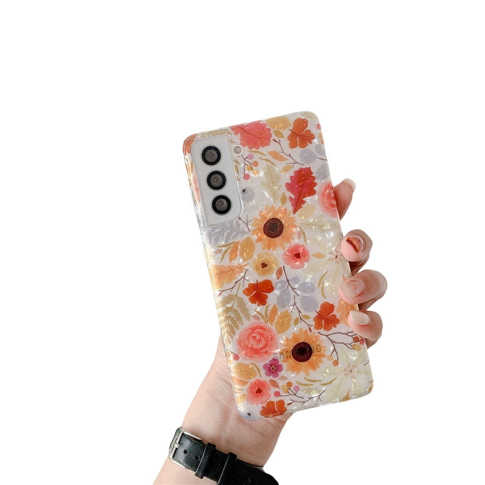 Anymob Samsung Sunflower Rose Silicone Dream Shell Pattern Case Shockproof Back Cover-Mobile Phone Cases-PEROZ Accessories