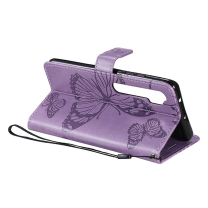 Anymob Xiaomi Redmi Tan Wrist Chain Case Butterfly Pattern Soft Leather Phone Cover-Mobile Phone Cases-PEROZ Accessories
