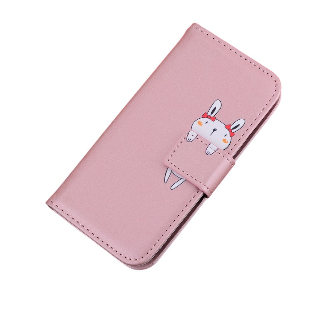 Anymob Samsung Pink Bunny Phone Case Back Cover Leather Phone Protection-Mobile Phone Cases-PEROZ Accessories
