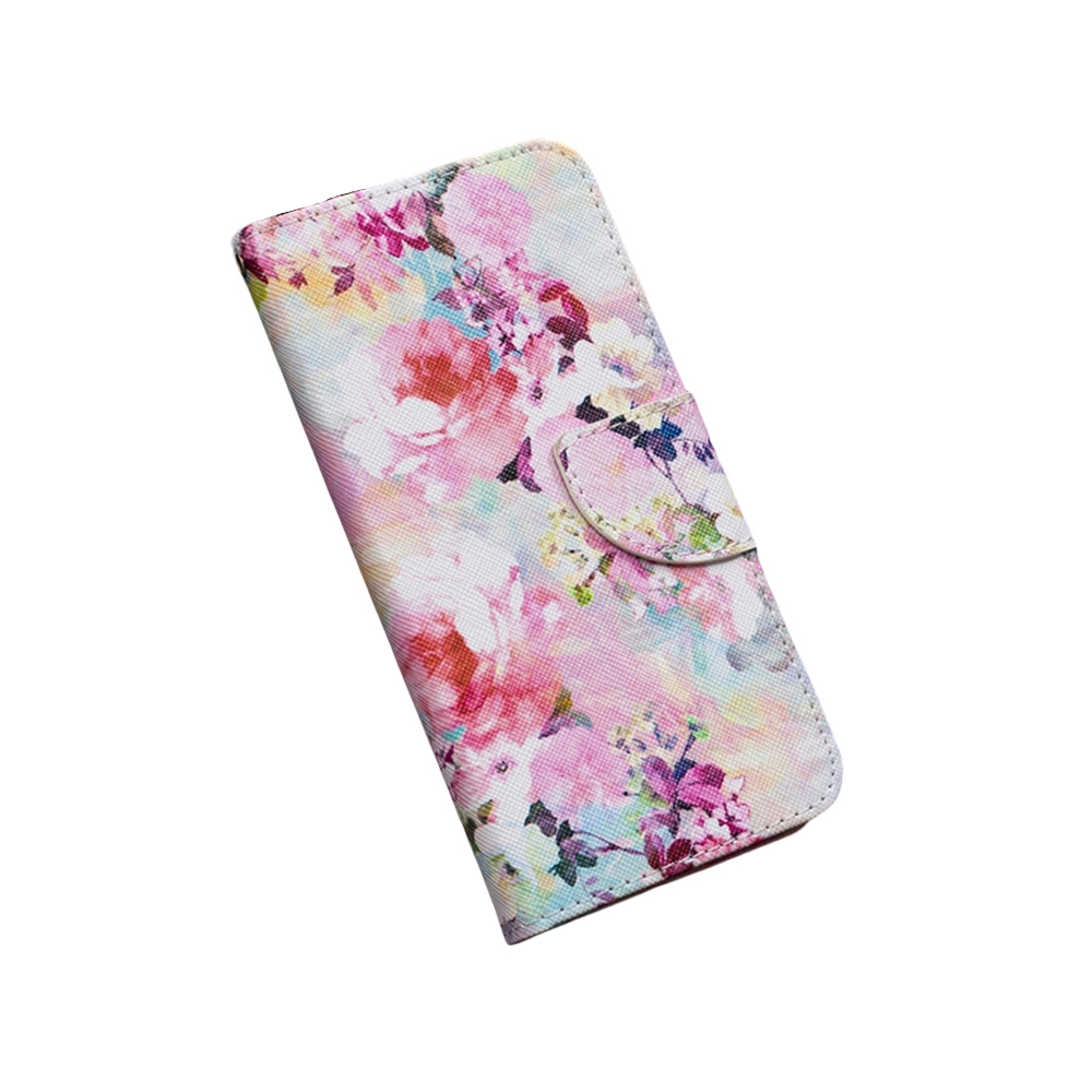 Anymob Samsung Case Multicolor Flower Design Flip Leather Wallet Phone Cover Protection-Mobile Phone Cases-PEROZ Accessories