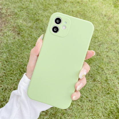 Anymob iPhone Case Mint Green Candy Color Straight Edge Soft Silicone Cover-Mobile Phone Cases-PEROZ Accessories