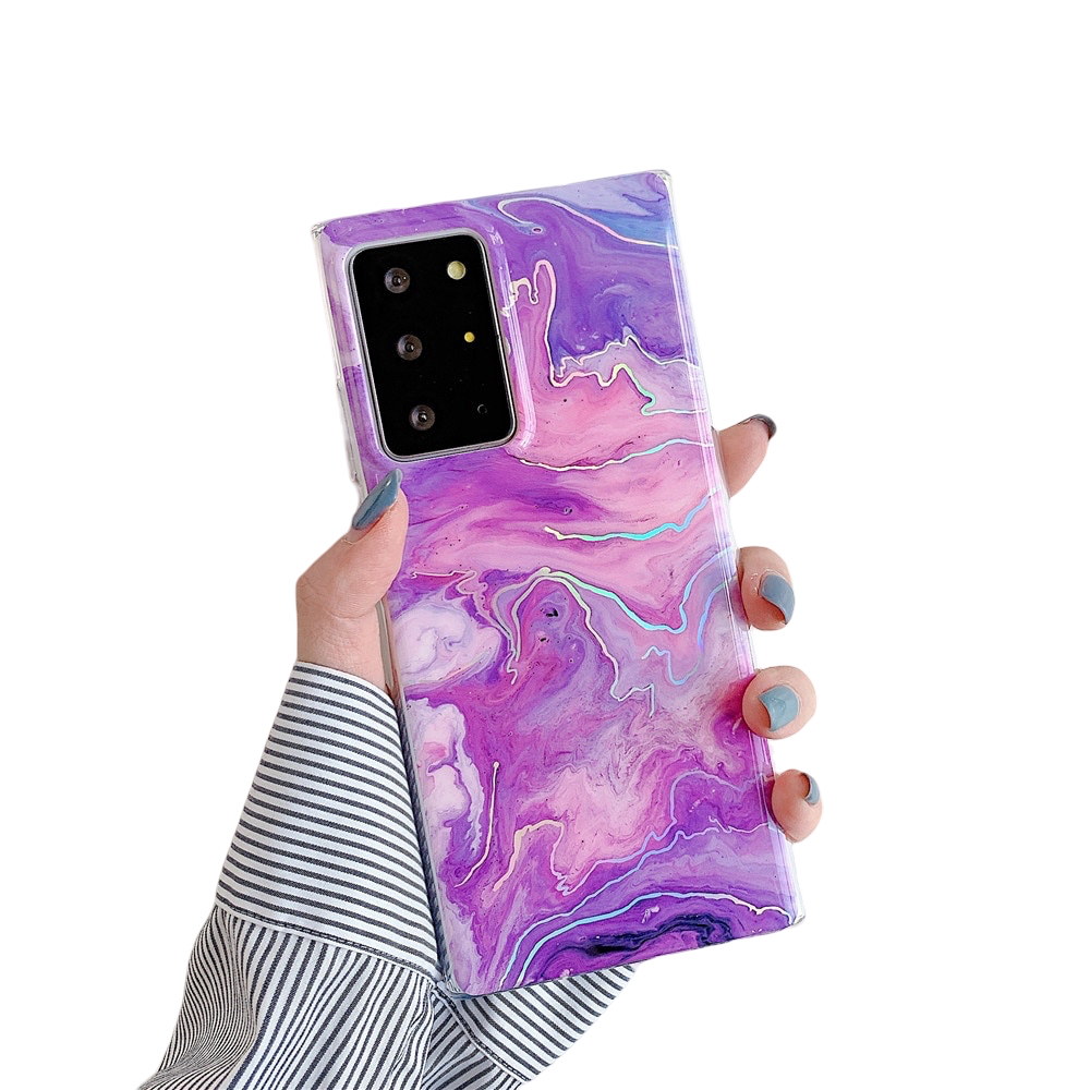Anymob Samsung Purple And Violet Laser Gradient Marble Phone Case Silicon Cover-Mobile Phone Cases-PEROZ Accessories