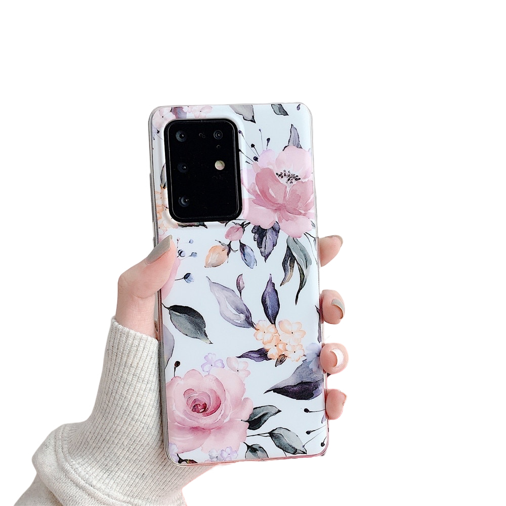 Anymob Samsung Case Purple Art Leaf Flower Silicon Without Holder Stand Phone Cover-Mobile Phone Cases-PEROZ Accessories