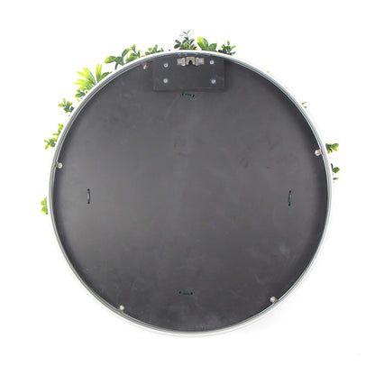 Flowering White Artificial Green Wall Disc UV Resistant 50cm (White Frame)-Home &amp; Garden &gt; Artificial Plants-PEROZ Accessories