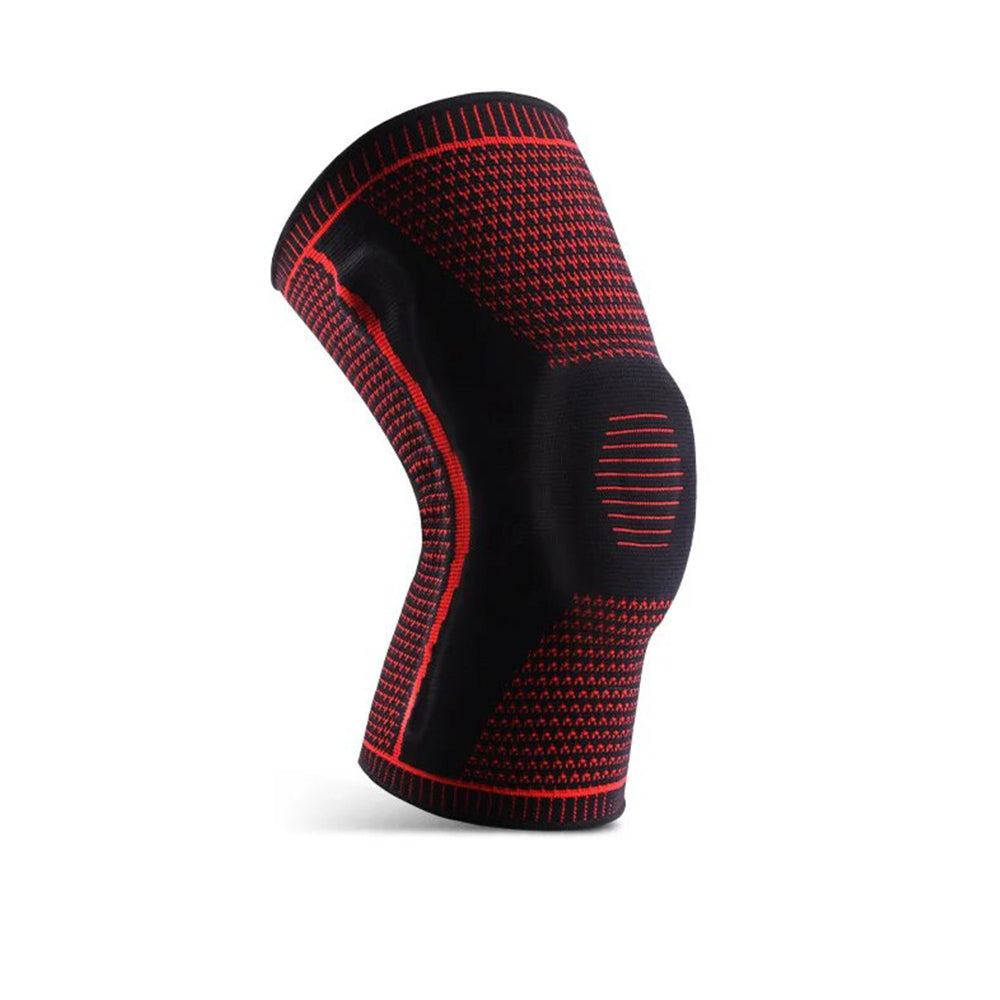 Anyfit Red Kneepad 1 Pc Large Brace Strap Silicone Full Knee Brace Strap Support Strong Meniscus Compression Protection Sport Kneepads for Running-Exercise &amp; Fitness-PEROZ Accessories