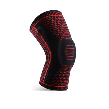 Anyfit Red Kneepad 1 Pc Large Brace Strap Silicone Full Knee Brace Strap Support Strong Meniscus Compression Protection Sport Kneepads for Running-Exercise &amp; Fitness-PEROZ Accessories