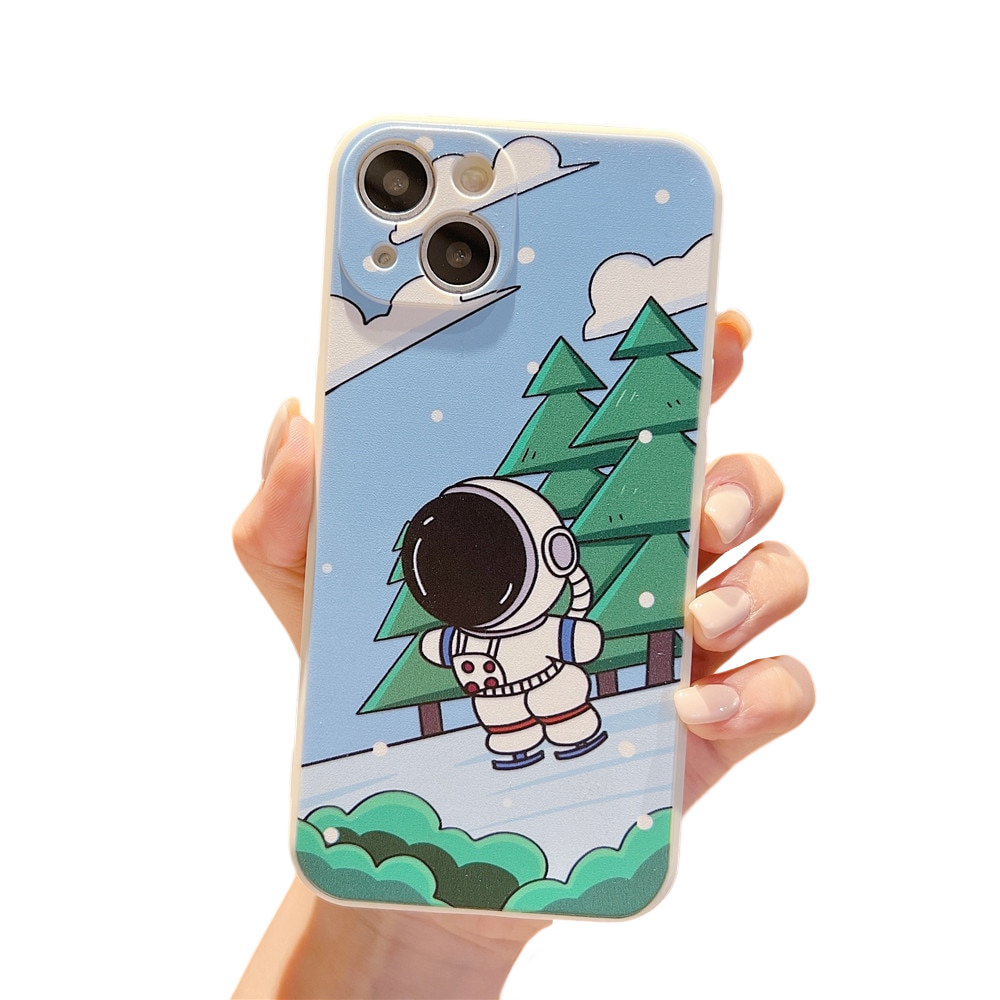 Anymob iPhone Blue Astronaut Case Cartoon Soft Cover-Mobile Phone Cases-PEROZ Accessories