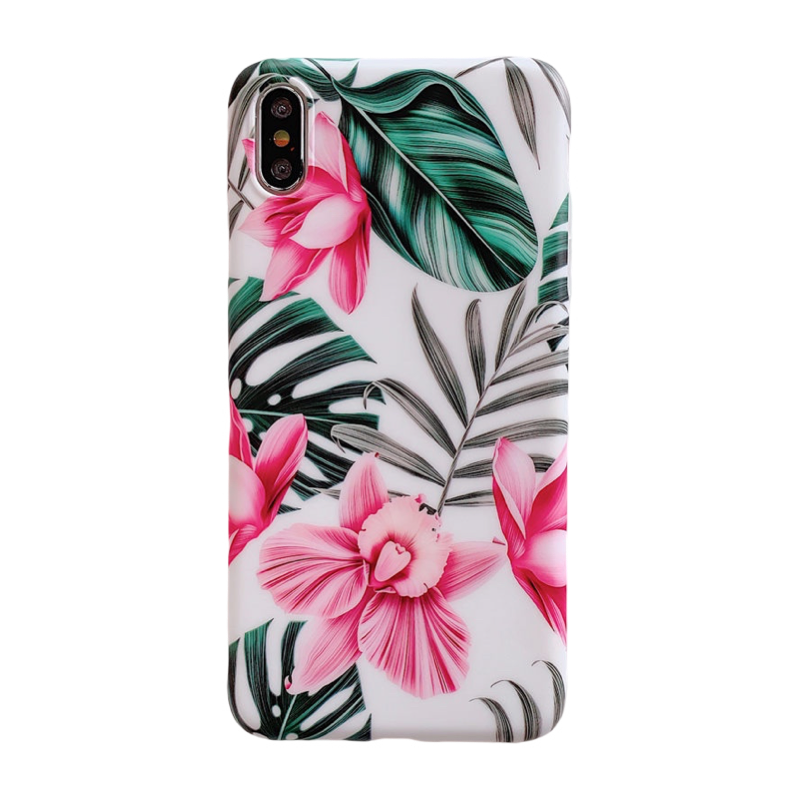 Anymob Samsung Floral Pink Marble Flower Case Back Cover Art Leaf Silicone Phone Protection-Mobile Phone Cases-PEROZ Accessories
