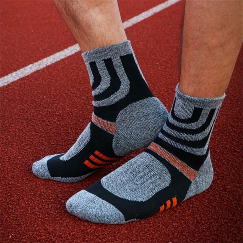 Anysox 5 Pairs One Size 5-11 Grey Green Cotton Compression Trekking With Formal Work Male Socks Meia Contrast Color Designer Brand Fit For Man-Socks-PEROZ Accessories