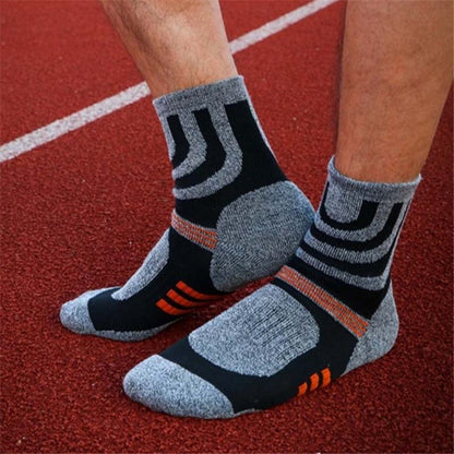Anysox 5 Pairs One Size 5-11 Grey Green Cotton Compression Trekking With Formal Work Male Socks Meia Contrast Color Designer Brand Fit For Man-Socks-PEROZ Accessories