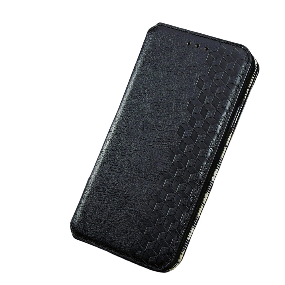 Anymob iPhone Black Fashion Flip Phone Leather Cases Wallet Book Style Cover-Mobile Phone Cases-PEROZ Accessories
