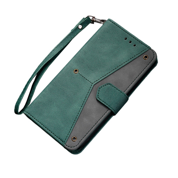 Anymob Samsung Green Splicing Flip Leather Case Card Slot Wallet Phone Cover-Mobile Phone Cases-PEROZ Accessories