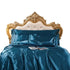 Anyhouz Beddings Blue US Twin Size 3 Pcs High End Satin Smooth Duvet Cover Set Luxury Polyester Silky Soft Cozy Bedding Set-Duvet Covers-PEROZ Accessories