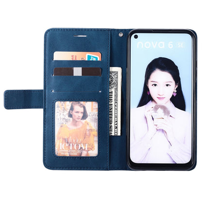 Anymob Huawei Case Blue Leather Flip Cover Wallet Phone Bag Shell Protection-Mobile Phone Cases-PEROZ Accessories