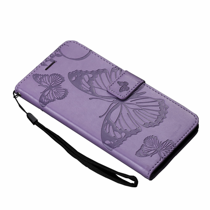 Anymob Xiaomi Redmi Purple Wrist Chain Case Butterfly Pattern Soft Leather Phone Cover-Mobile Phone Cases-PEROZ Accessories