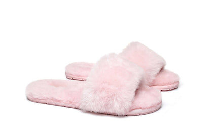 Australian Shepherd UGG Slipper Wool Fluffy Slides Nala-Slides-PEROZ Accessories