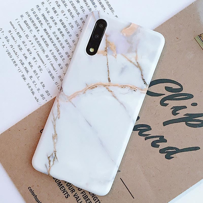Anymob Samsung Dirty White Marble Flower Case Back Cover Art Leaf Silicone Phone Protection-Mobile Phone Cases-PEROZ Accessories