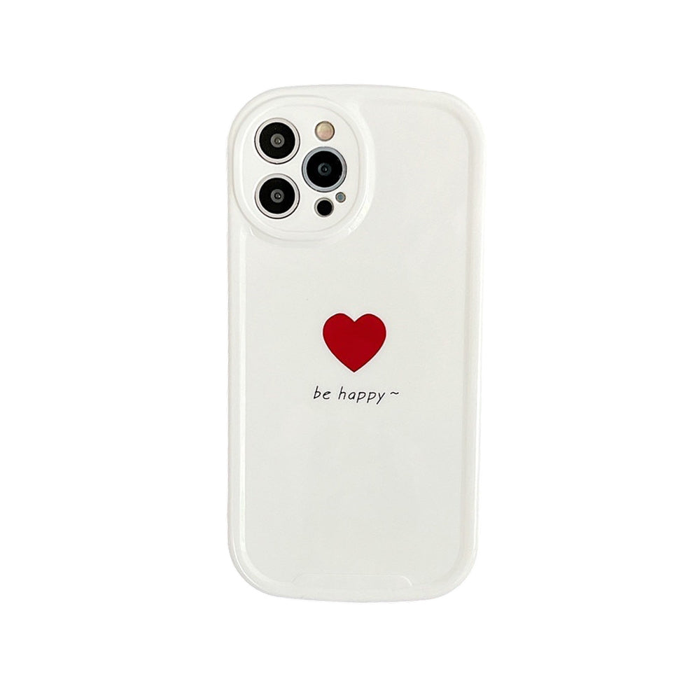 Anymob iPhone Case White Lovely Love Heart Soft Silicone Shockproof Bumper Camera Protection Cover-Mobile Phone Cases-PEROZ Accessories