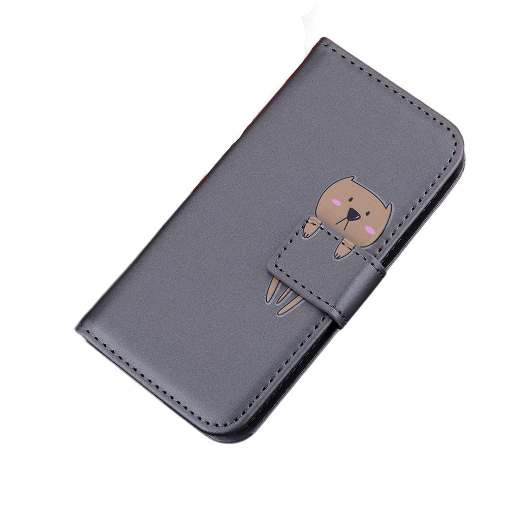 Anymob Samsung Gray Otter Phone Case Back Cover Leather Phone Protection-Mobile Phone Cases-PEROZ Accessories