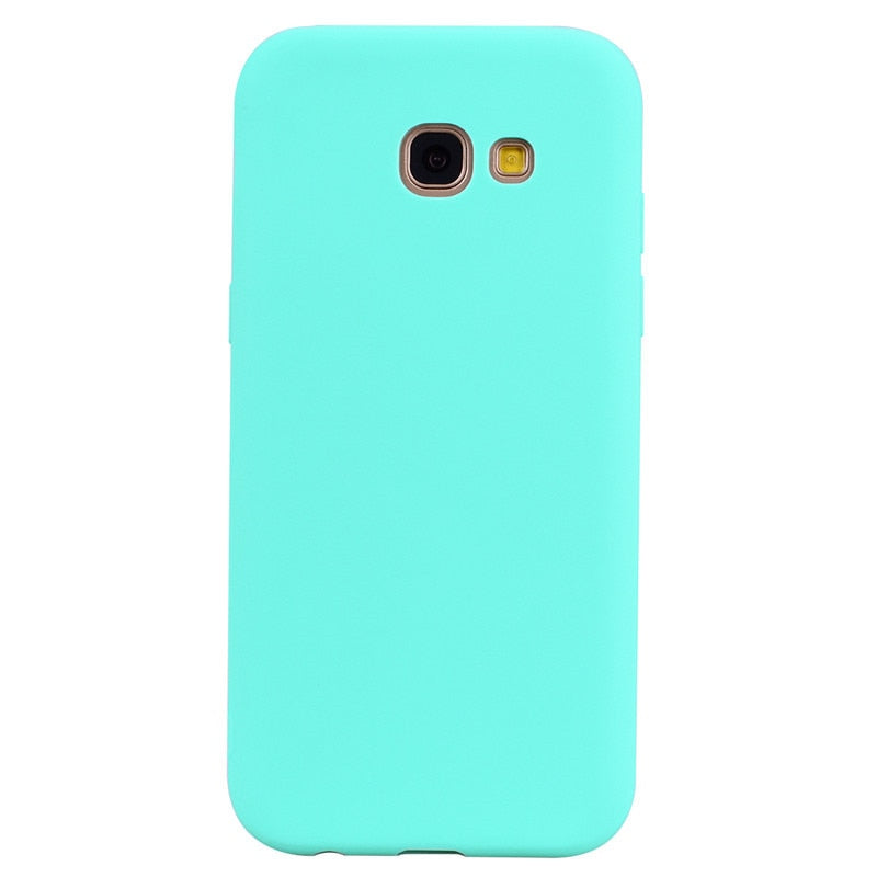 Anymob Samsung Sky Blue Soft Silicon Case Candy Color Phone Case-Mobile Phone Cases-PEROZ Accessories