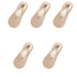 Anysox 5 Pairs Size 5-9 Fashion Socks Lace Flower Style Breathable Antiskid Invisible Ankle Socks for Women Khaki-Socks-PEROZ Accessories