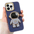 Anymob iPhone Blue Astronaut Folding Stand Case Plating Photo Frame Protector Silicone Cover-Mobile Phone Cases-PEROZ Accessories