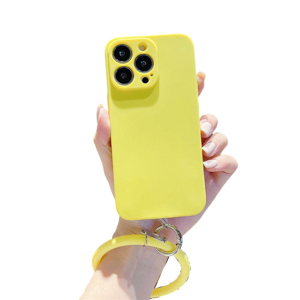 Anymob iPhone Case Yellow Soft Silicone Wristband Bumper Cover-Mobile Phone Cases-PEROZ Accessories