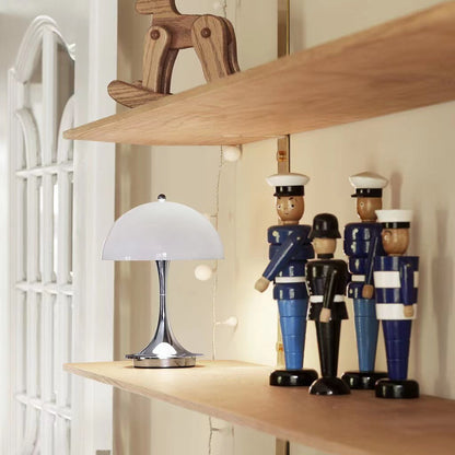 Anyhouz Luxury Lamp Orange Body Mushroom Home Decor Wirless Rechargeable Table Accents for Bedroom Hotel Living Room-Table Lamps-PEROZ Accessories