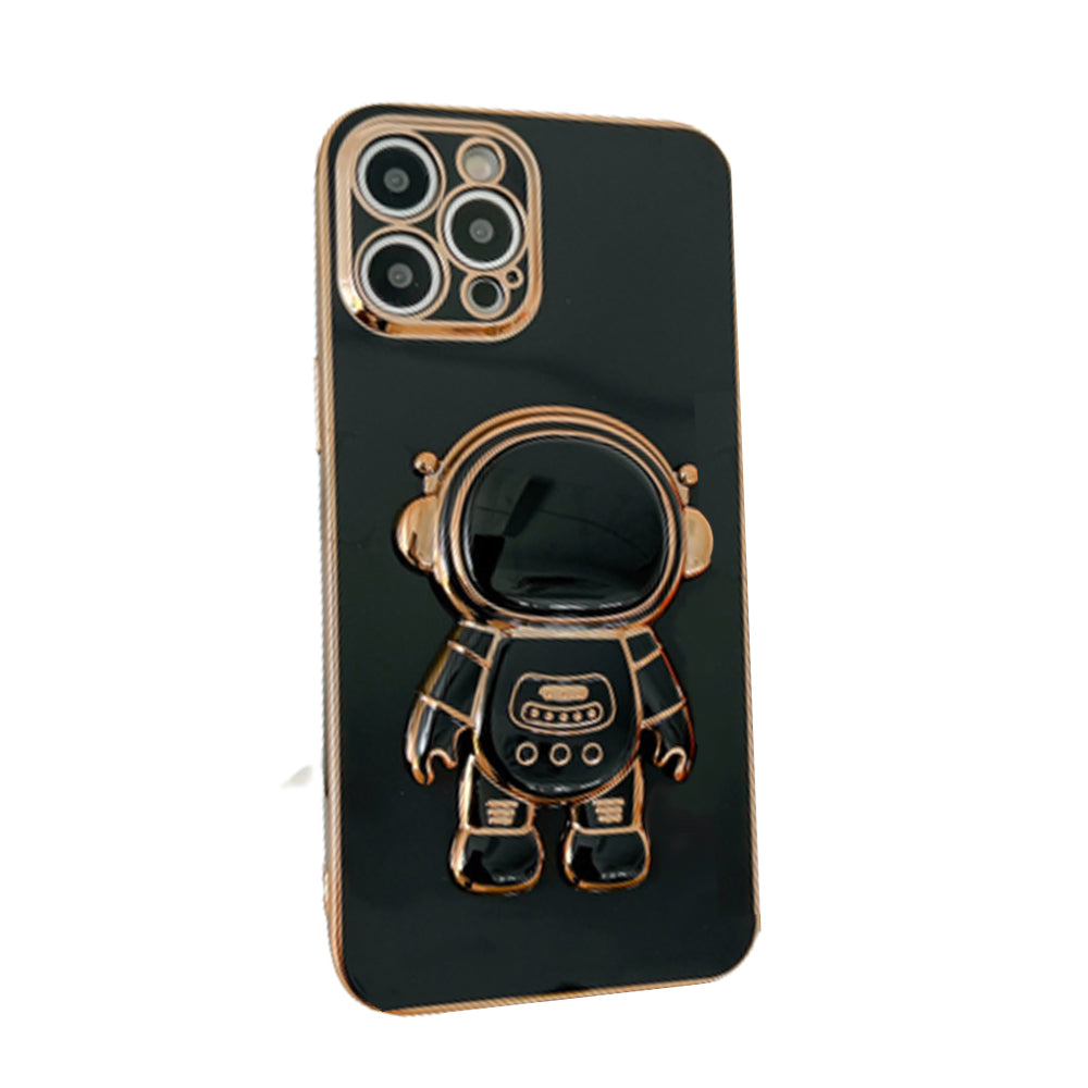Anymob iPhone Case Space Black Universal 6D Astronaut Foldable Holder Phone Cover-Mobile Phone Cases-PEROZ Accessories