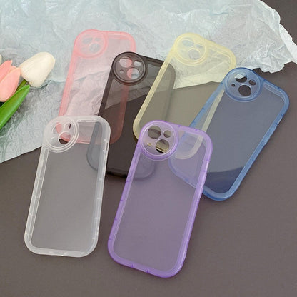 Anymob iPhone Case Violet Transparent Shockproof Round Lens Protection Soft Silicone Cover iPhone 12 11 13 Pro Max XR XS Max X 7 8 Plus SE 2020 12 13-Mobile Phone Cases-PEROZ Accessories