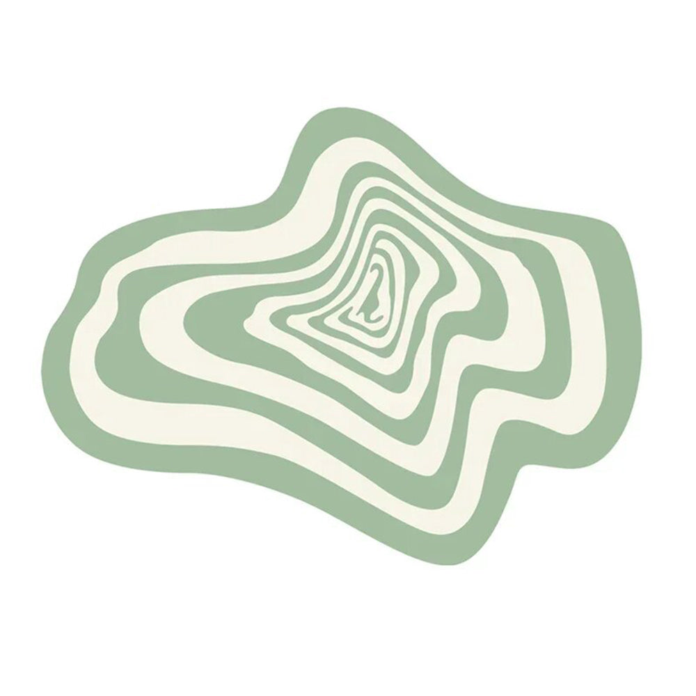 Anyhouz Carpet Light Green 50x80cm Creative Living Room Striped Home Decoration Bedroom Rug Fluffy Plush Mat-Carpets-PEROZ Accessories