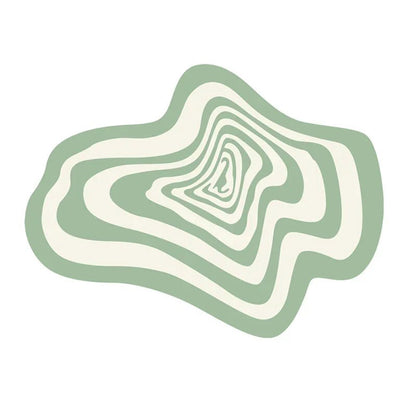 Anyhouz Carpet Light Green 50x80cm Creative Living Room Striped Home Decoration Bedroom Rug Fluffy Plush Mat-Carpets-PEROZ Accessories